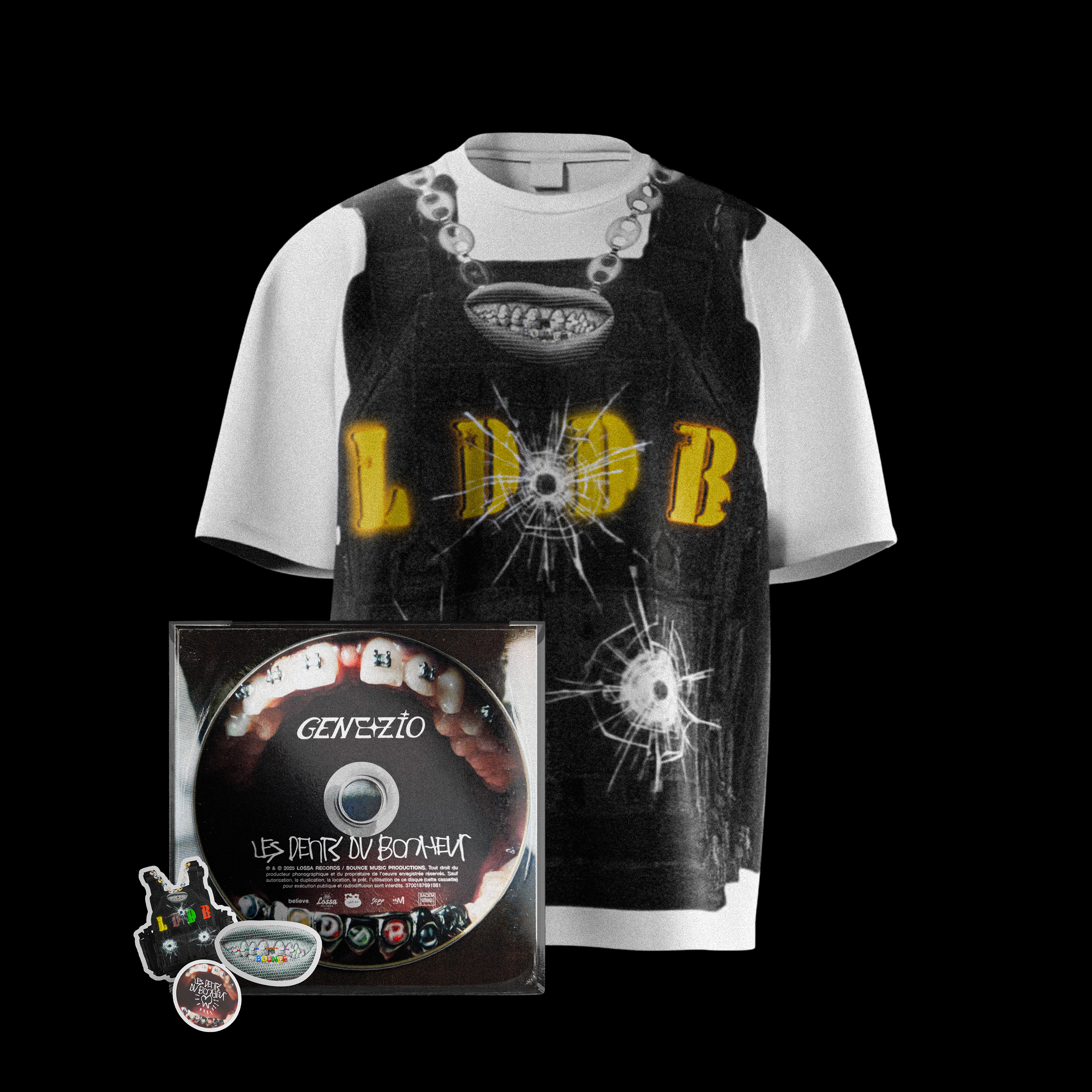 CD + T-shirt “LES DENTS DU BONHEUR“